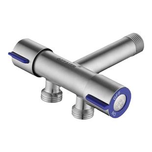 304不锈钢加长一进二出角阀冷热三通阀马桶电热水器一分二双开关