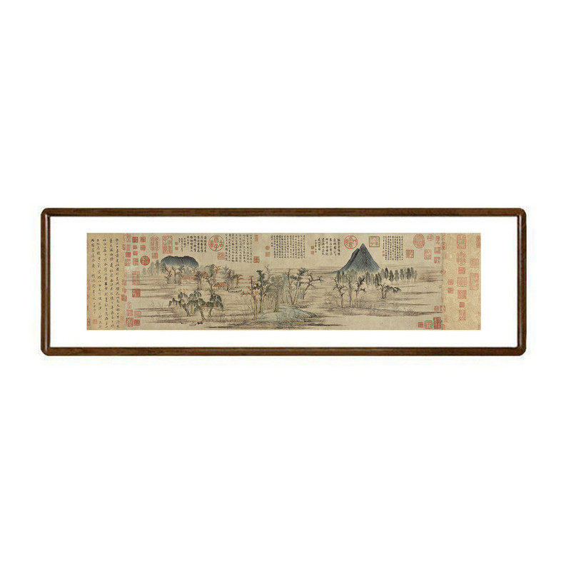 赵孟頫鹊华秋色图新中式山水挂画
