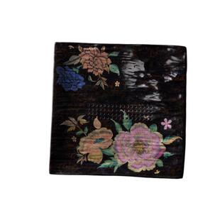 盈德堂志野牡丹缂丝家用方型壶承方形储水干泡茶盘储水小茶台茶托