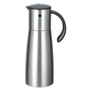 霜山304不锈钢油壶重力自动开合油瓶家用调味瓶厨房不挂油装油罐