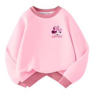 迪士尼女童卫衣春秋款2025新款长袖打底衫儿童上衣春季薄款衣服