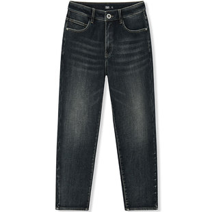 森柔牛仔|商场同款森马牛仔裤男加绒小脚裤2025冬季新款长裤复古