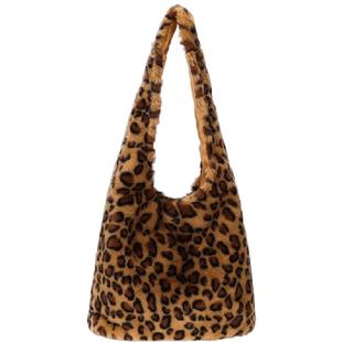 SFSG x LOOKNOW毛绒包系列毛绒单肩包豹纹百搭送礼2025冬季新品