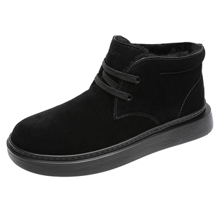 Goldlion男鞋官方正品2025冬季新款保暖棉鞋男士休闲羊毛雪地靴子