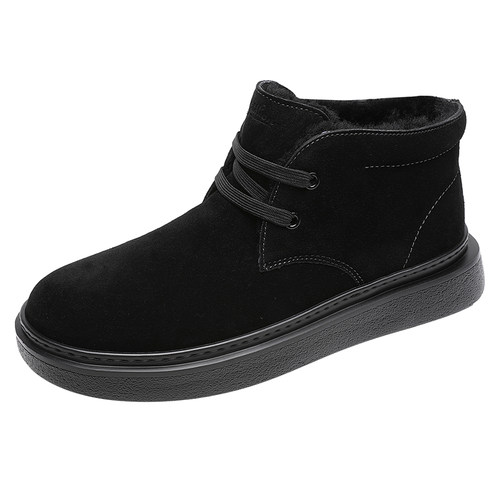 Goldlion男鞋官方正品2025冬季新款保暖棉鞋男士休闲羊毛雪地靴子