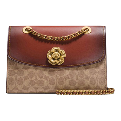 直营COACH/蔻驰山茶花链条包