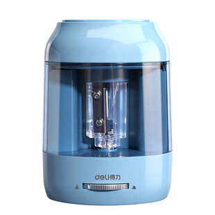 得力电动转笔刀儿童用自动削笔刀削笔器绞笔刀小学生专用铅笔刀幼儿园文具礼品铅笔削笔机电动文具卷笔刀套装