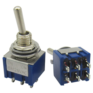 TELESKY 钮子开关六脚二档 摇臂切单 并联 电路控制 扭子6脚2档