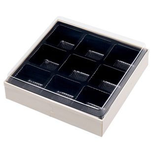 水果果切盒子打包盒商用方形一次性包装盒九宫格礼盒刺身寿司木盒