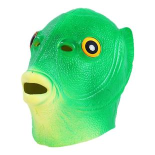 解压玩具耍酷神器恶作剧网红搞笑面具整蛊绿头鱼怪胖鱼头套皮卡丘
