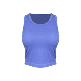 收副乳带胸垫瑜伽服可外穿运动背心长款露脐女撸铁健身上衣背心夏