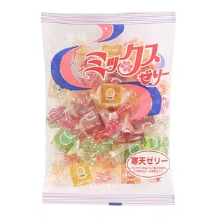日本外国原装进口高级零食金城寒天五种类什锦水果味果冻啫喱软糖