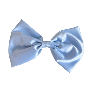 夸张蓝色蝴蝶结缎面发夹立体大号公主头饰甜美时尚小众气质发卡女