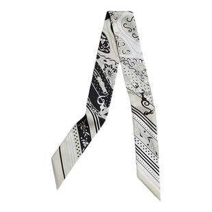 2025新款绑包手柄束发多用18姆米真丝桑蚕丝发带亚马逊庆典小丝巾