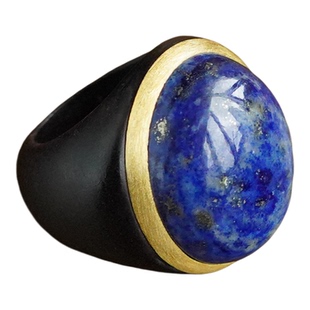 KHEMIA Courbe戒指 原创小众设计指环中性高级黑檀木镀金 默叙