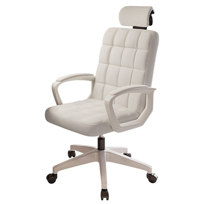 奶油风电脑椅真皮会议学习写字椅