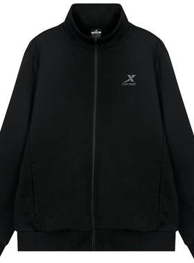 特步运动套装男装2026春秋季官方旗舰店正品宽松冲锋衣长袖三件套