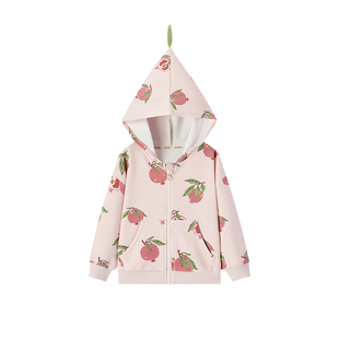 Milkbarn2026春夏新品男女童卫衣连帽外套宝宝休闲上衣外出服童装