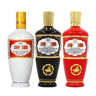 汾酒组合53度红汾+42度棕汾+53度白瓷汾500ml*3瓶（各一瓶）白酒