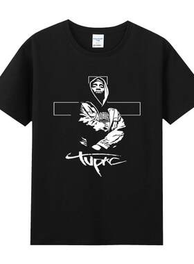 短袖T恤西海岸2pac男士夏季上衣