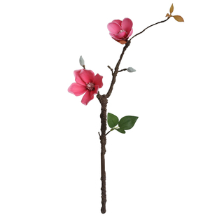 日式禅意高档玉兰花仿真花假花摆设客厅玄关书桌茶几佛龛装饰摆件