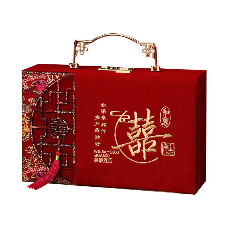 结婚彩礼钱盒订婚用品大全礼金箱