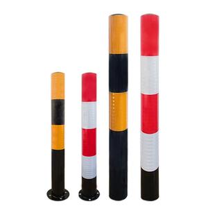 钢管警示柱加厚红白警示桩防撞柱反光立柱道口固定安全路口防撞柱