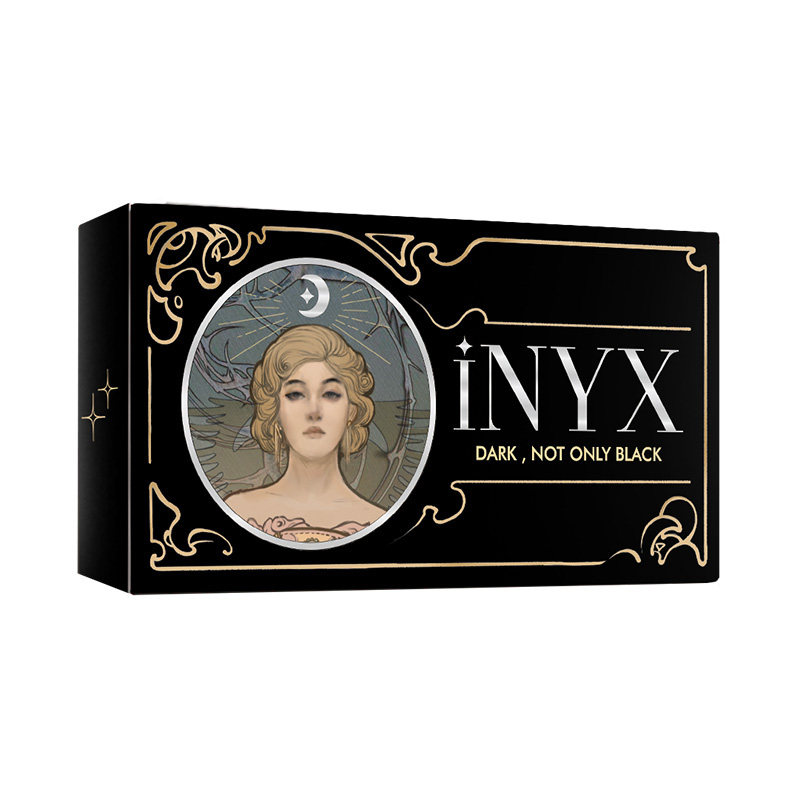 iNYX小银盒深瞳美瞳半年抛2片彩色隐形眼镜大直径盖娅褐粽自由诗