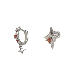 Surprise 星芒吊坠医用钛钢耳圈女直针养耳洞睡觉免摘耳骨钉耳饰