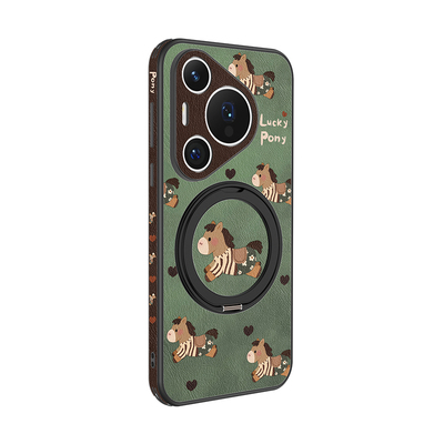 复古小马旋转支架壳本命年高级感