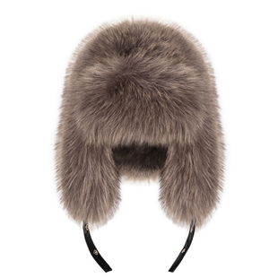 JYOSEI角色原创辣妹风灰紫雪地雷锋帽保暖护耳斯拉夫环保皮草帽子