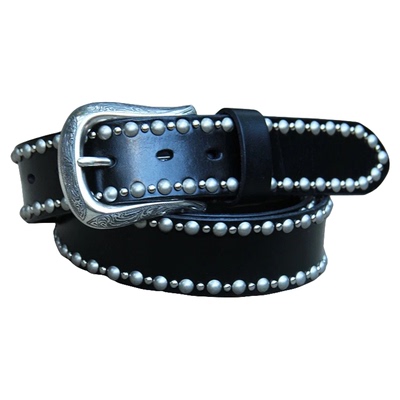 真皮头层牛皮铆钉皮带