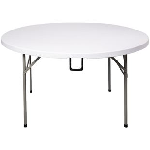 可收折叠圆桌餐桌家用圆形塑料大圆台园桌面椅桌吃饭桌拆叠桌子