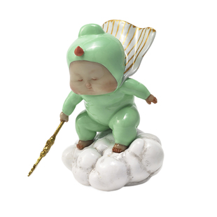 稀奇艺术《平步青云》办公室雕塑摆件创意家居轻奢饰品武财神关羽