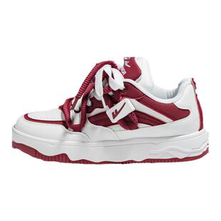 回力男鞋春秋款2025新款运动鞋男士红色厚底板鞋男款面包鞋子男款