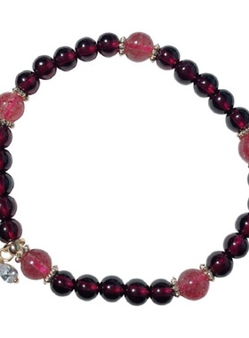 天然石榴石手链本命年高颜值