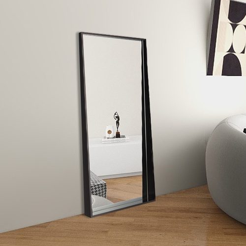 欧美简约黑色不锈钢镜子全身卧室落地立体客厅试衣装穿衣镜家用镜