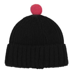 云朵工厂种子毛球针织帽女款显脸小秋冬季新款保暖毛线帽子翻边