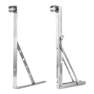 阳台侧墙晒衣架不锈钢固定式晾衣架外墙侧装不锈钢折叠三角支撑架