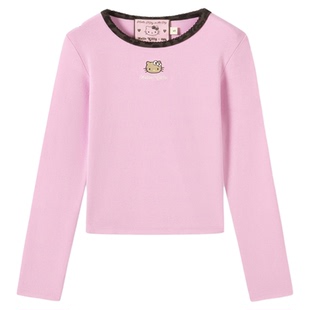 tbh野兽派家居三丽鸥Hello Kitty弹力针织棉长袖T恤家居服睡衣女