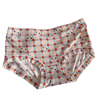 [滑溜溜的透气孔冰丝] 少女士内裤牛奶丝无痕可爱甜美透气三角裤