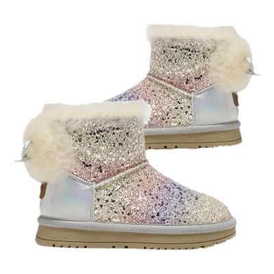 暇步士儿童冬季加绒雪地靴