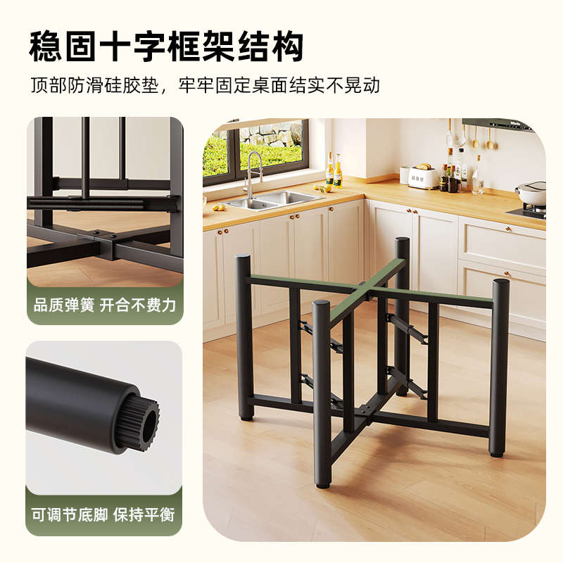 实木餐桌家用饭桌小户型简易折叠桌中式吃饭桌大圆桌酒店商用桌子