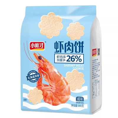 小帅才虾肉饼膨化食品休闲零食