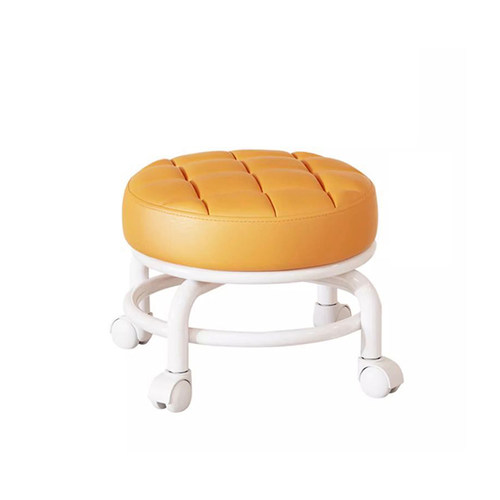 万向轮小凳子舒适久坐家用现代简约移动带轮板凳滑轮矮凳带娃圆凳