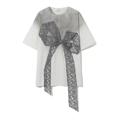 爆款推荐圆领立体蕾丝蝴蝶结