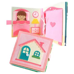 迷你安静书女孩男孩布书土豪书换装毛毡撕撕书蒙氏早教忙碌书立体