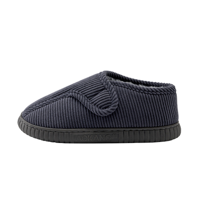 奥康羊毛棉鞋男冬季保暖加绒加厚家居室内防滑包跟棉拖鞋男款外穿