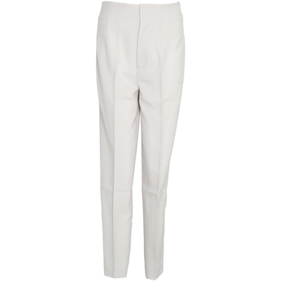 白色高腰气质通勤休闲西装裤