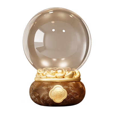 高档聚宝盆底座透明水晶球